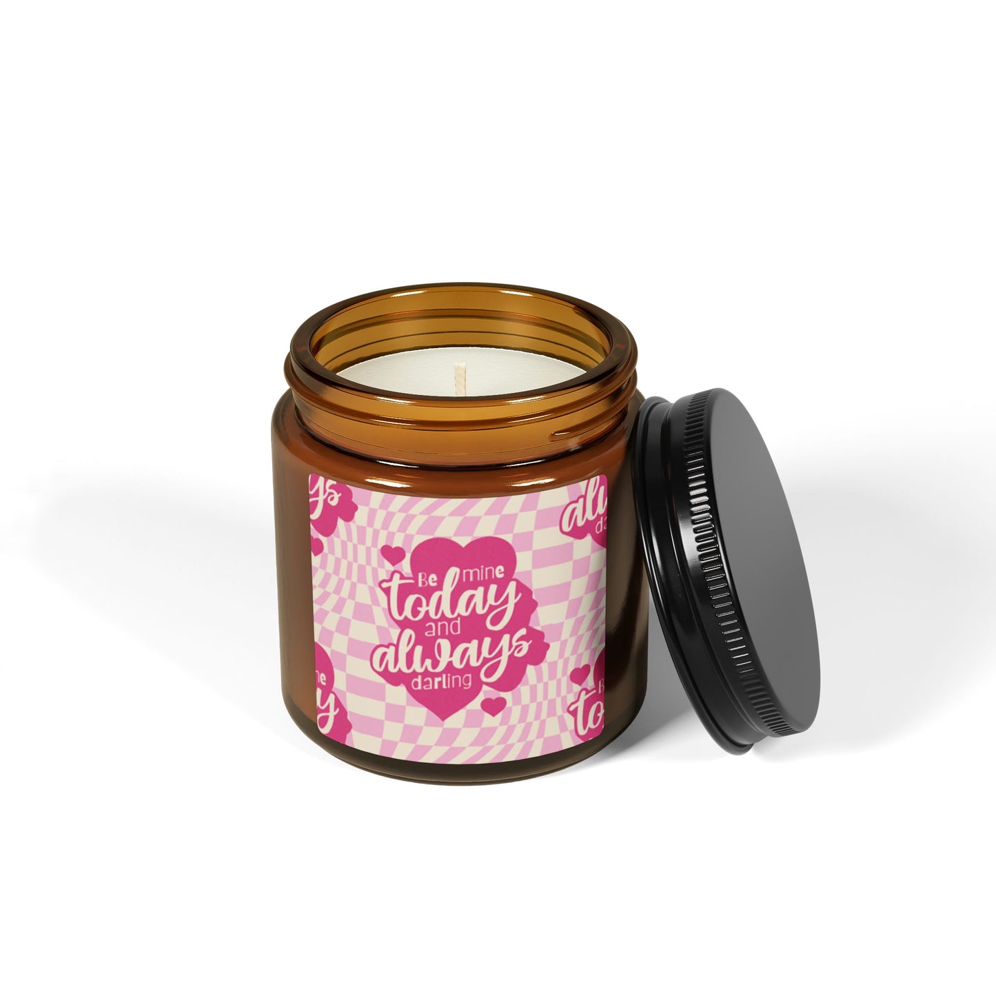 Candle - 'Be Mine Today and Always' | Romantic Amber Jar