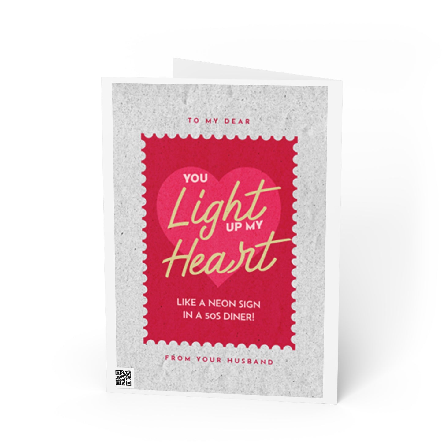 Romantic Greeting Card - "You Light Up My Heart"