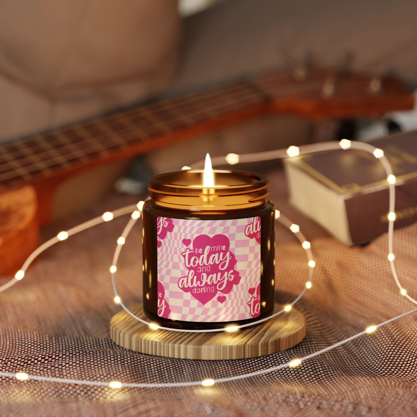 Candle - 'Be Mine Today and Always' | Romantic Amber Jar