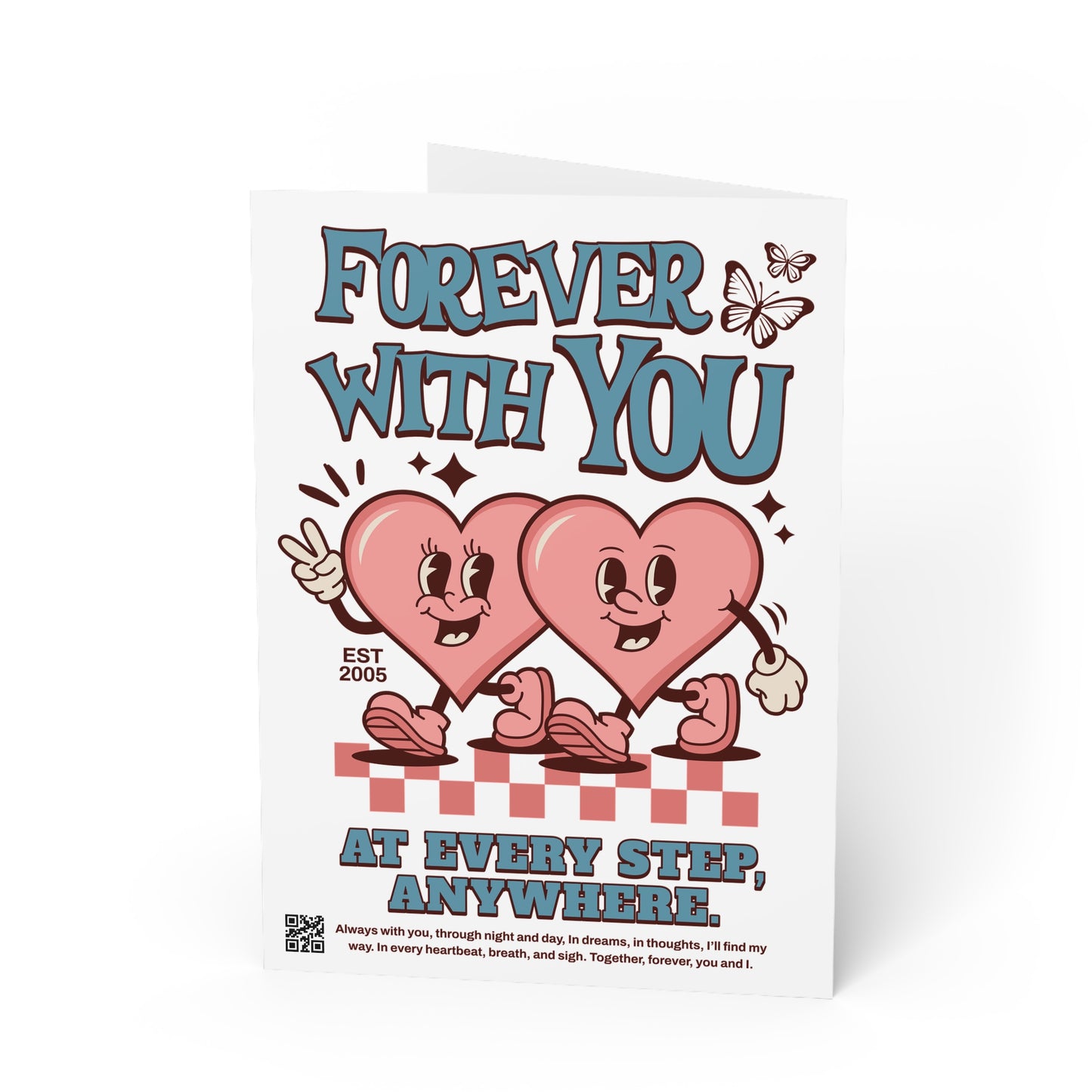 Romantic Greeting Cards for Love and Friendship - 'Forever With You'