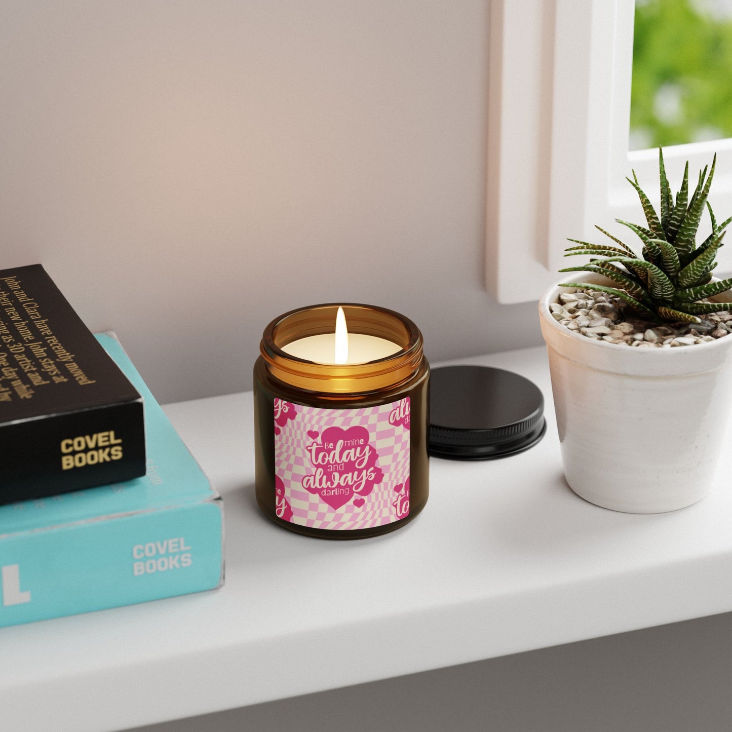 Candle - 'Be Mine Today and Always' | Romantic Amber Jar